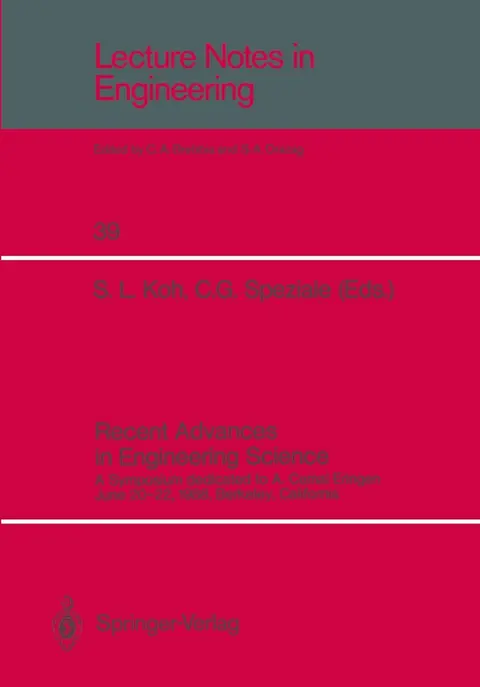 Cover of Recent Advances in Engineering Science