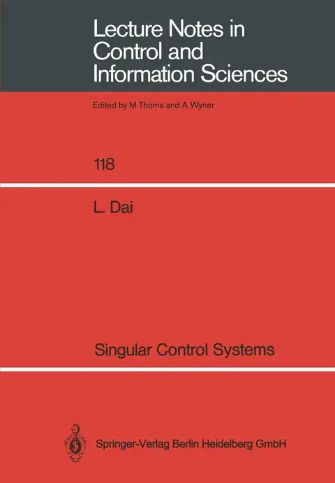 Cover of Singular Control Systems