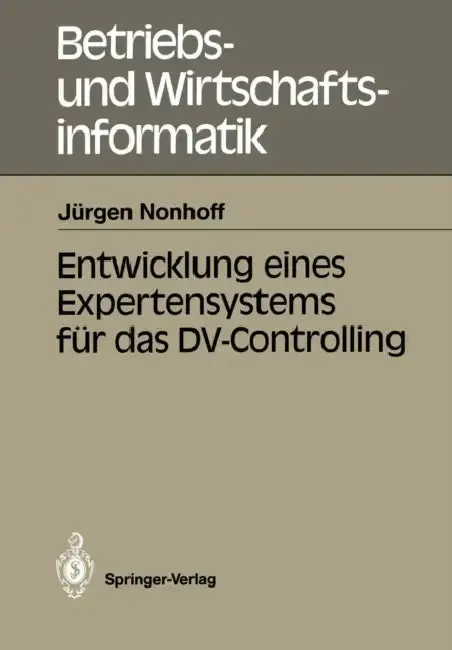 Cover of Entwicklung Eines Expertensystems Für Das DV-Controlling