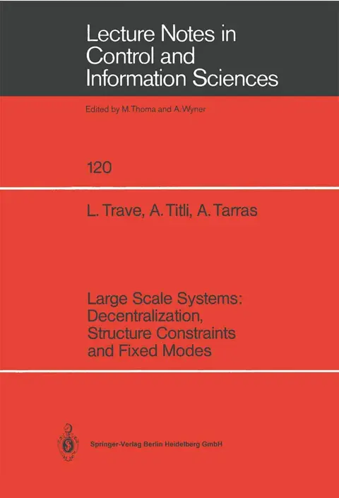 Cover of Large Scale Systems