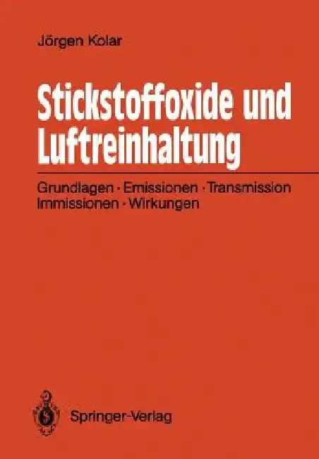 Cover of Stickstoffoxide Und Luftreinhaltung