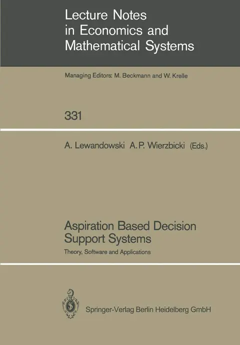 Cover of Aspiration Based Decision Support Systems