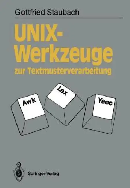 Cover of Unix-Werkzeuge Zur Textmusterverarbeitung