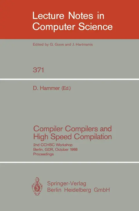 Cover of Compiler Compilers and High Speed Compilation