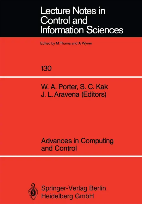Cover of Advances in Computing and Control