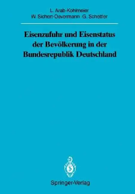 Cover of Eisenzufuhr Und Eisenstatus Der Bevölkerung in Der Bundesrepublik Deutschland