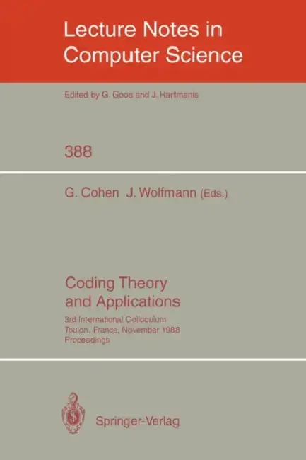 Cover of Coding Theory and Applications