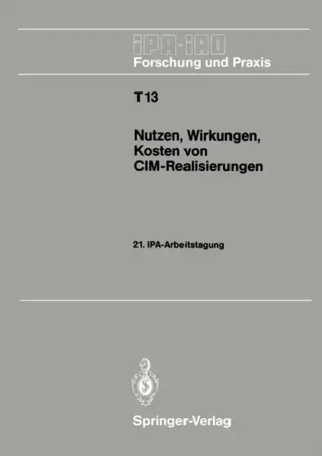 Cover of Nutzen, Wirkungen, Kosten Von CIM-Realisierungen