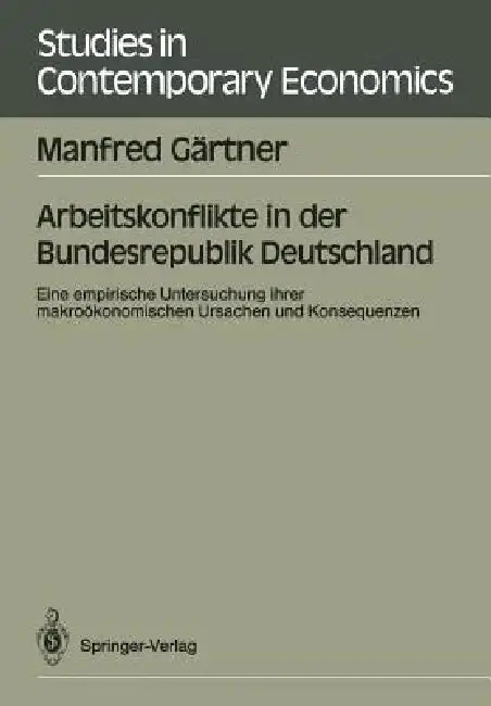 Cover of Arbeitskonflikte in Der Bundesrepublik Deutschland