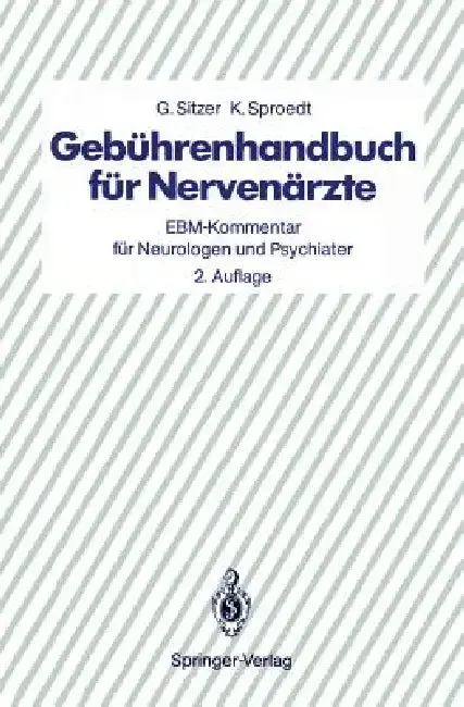 Cover of Gebührenhandbuch Für Nervenärzte