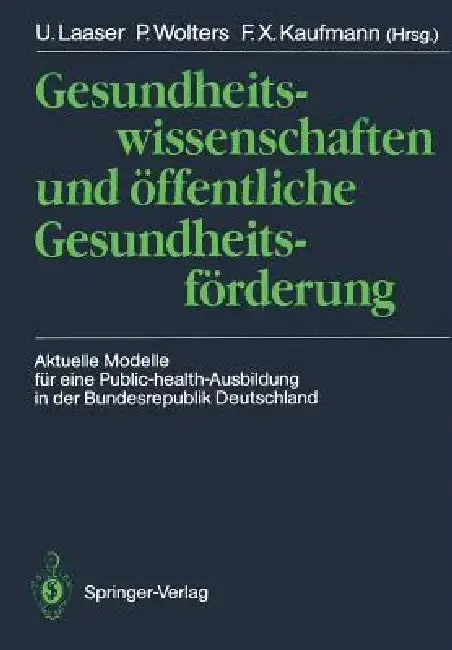 Cover of Gesundheitswissenschaften Und Öffentliche Gesundheitsförderung