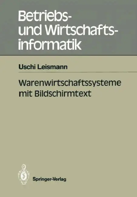 Cover of Warenwirtschaftssysteme Mit Bildschirmtext