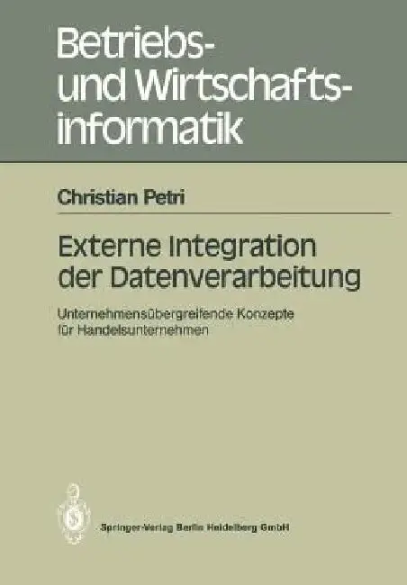 Cover of Externe Integration Der Datenverarbeitung