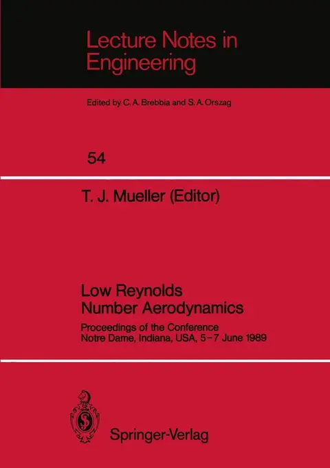 Cover of Low Reynolds Number Aerodynamics