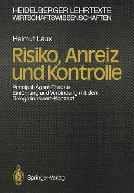 Cover of Risiko, Anreiz Und Kontrolle