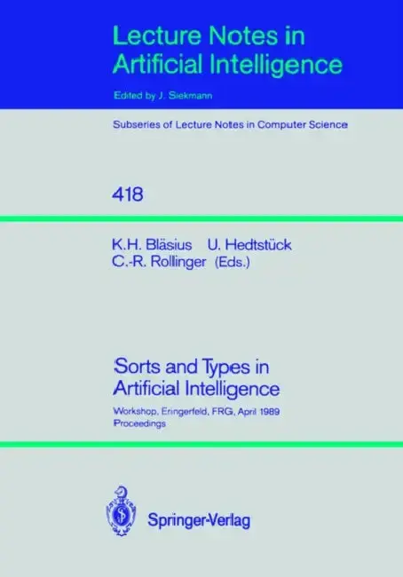 Cover of Sorts and Types in Artificial Intelligence