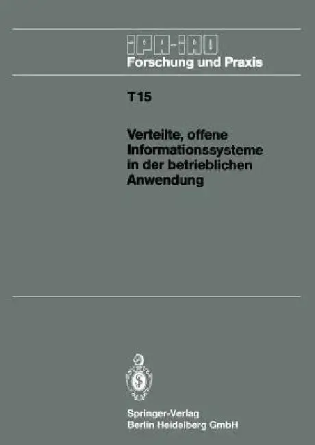 Cover of Verteilte, Offene Informationssysteme in Der Betrieblichen Anwendung