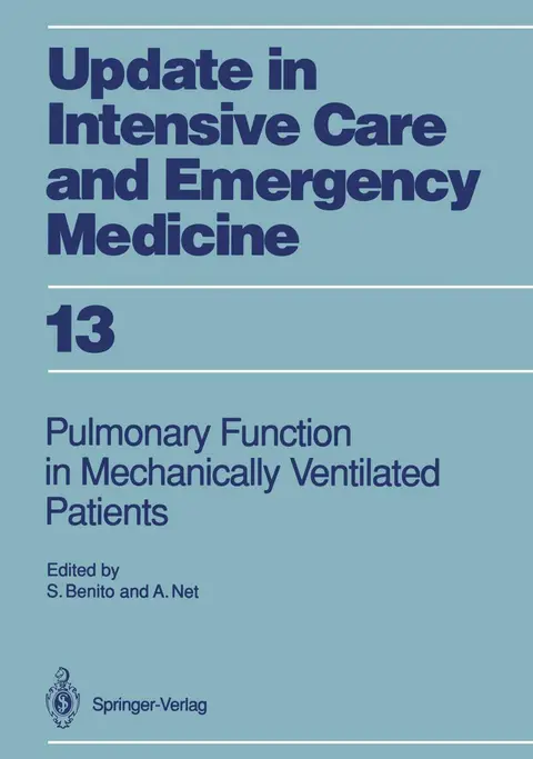 Cover of Pulmonary Function in Mechanically Ventilated Patients