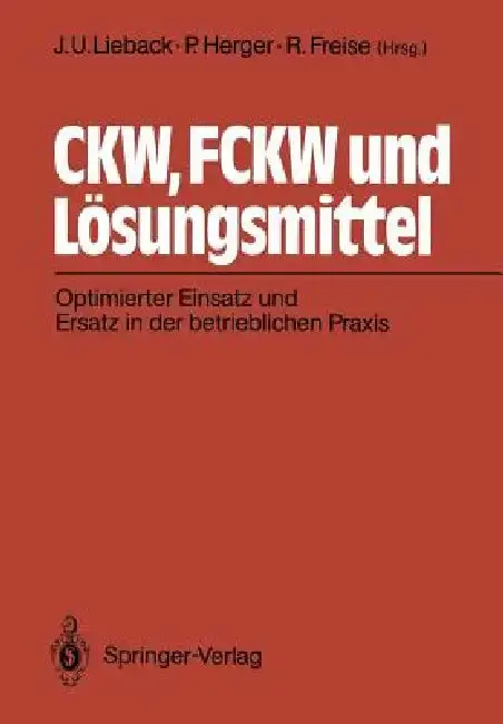 Cover of Ckw, Fckw Und Lösungsmittel