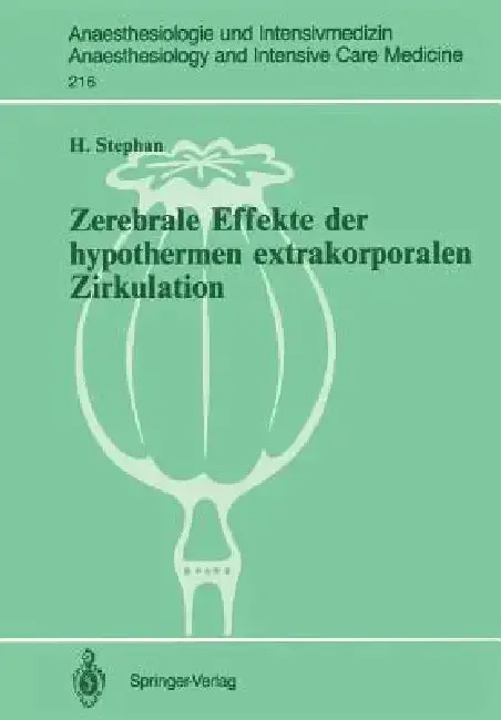 Cover of Zerebrale Effekte Der Hypothermen Extrakorporalen Zirkulation