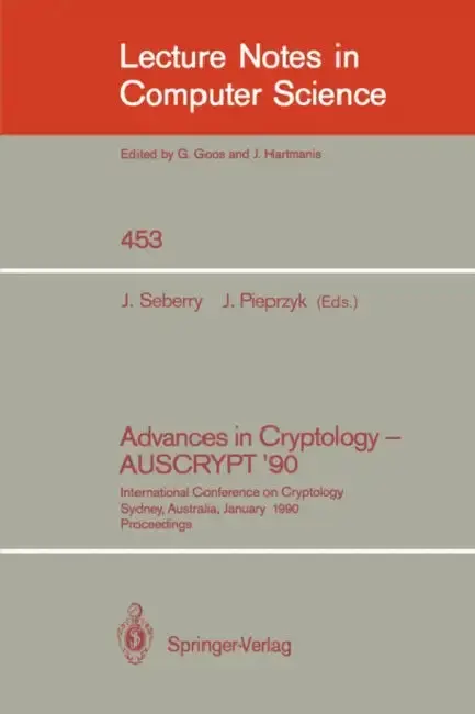 Cover of Advances in Cryptology - Auscrypt '90