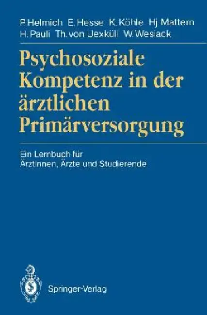 Cover of Psychosoziale Kompetenz in Der Ärztlichen Primärversorgung