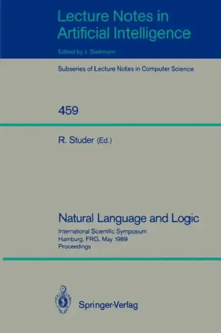 Cover of Natural Language and Logic