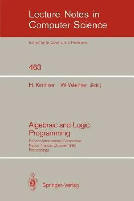 Cover of Algebraic and Logic Programming
