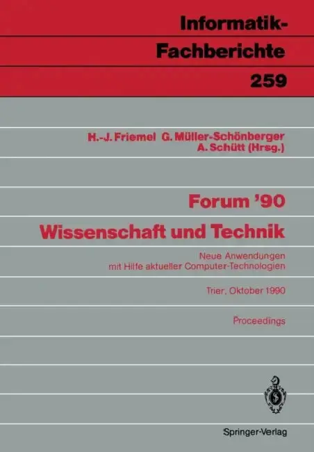 Cover of Forum '90 Wissenschaft Und Technik