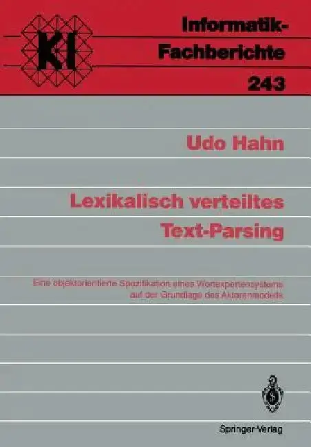 Cover of Lexikalisch Verteiltes Text-Parsing