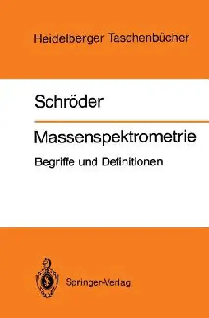 Cover of Massenspektrometrie
