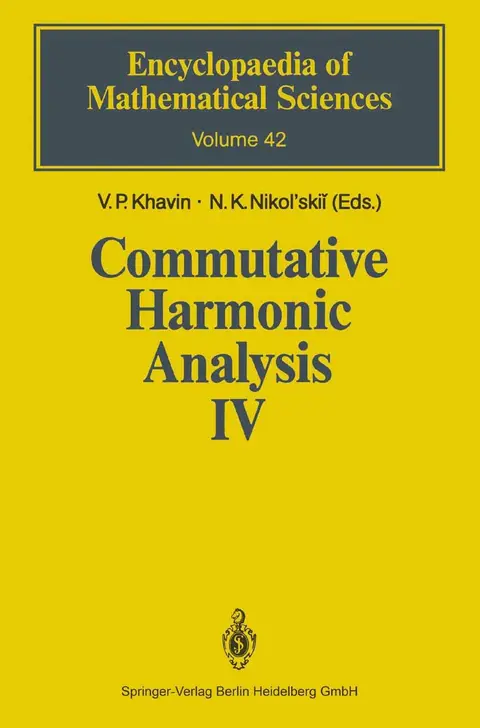 Cover of Commutative Harmonic Analysis IV