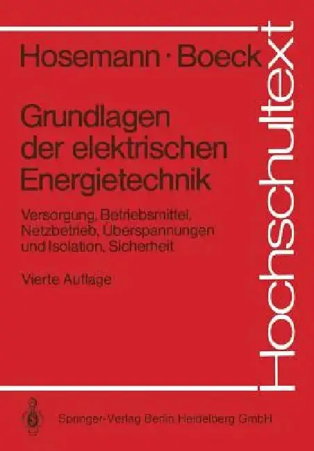 Cover of Grundlagen Der Elektrischen Energietechnik