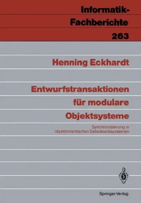 Cover of Entwurfstransaktionen Für Modulare Objektsysteme