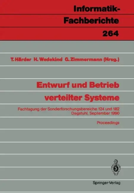 Cover of Entwurf Und Betrieb Verteilter Systeme