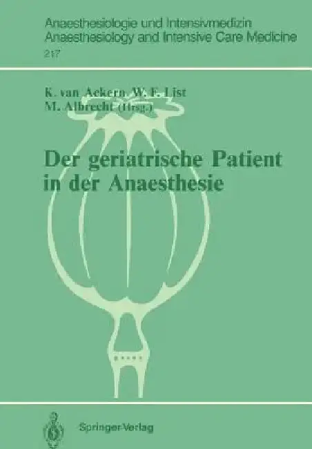 Cover of Der Geriatrische Patient in Der Anaesthesie