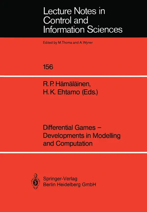 Cover of Differential Games - Developments in Modelling and Computation