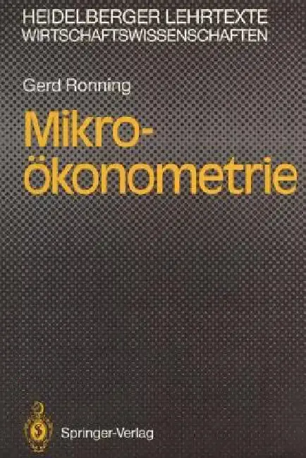 Cover of Mikro-Ökonometrie