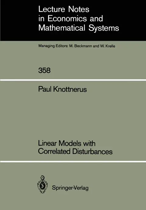 Cover of Linear Models with Correlated Disturbances