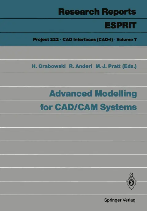 Cover of Advanced Modelling for CAD/Cam Systems