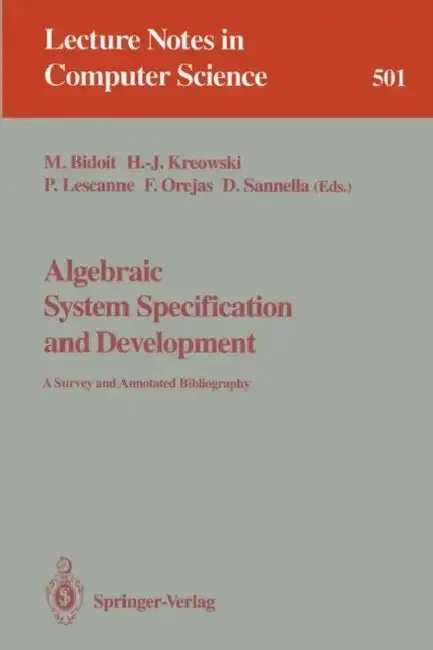 Cover of Algebraic System Specification and Development