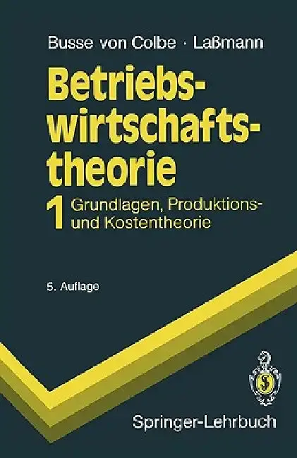 Cover of Betriebswirtschaftstheorie