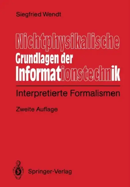 Cover of Nichtphysikalische Grundlagen Der Informationstechnik