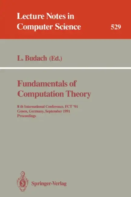 Cover of Fundamentals of Computation Theory