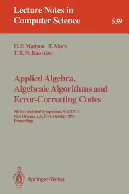 Cover of Applied Algebra, Algebraic Algorithms and Error-Correcting Codes