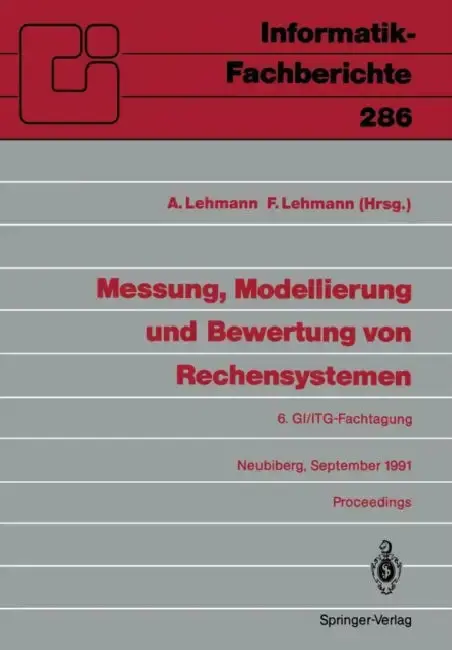 Cover of Messung, Modellierung Und Bewertung Von Rechensystemen