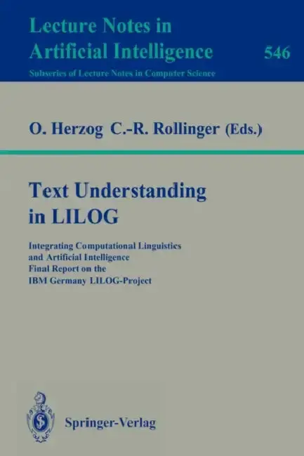 Cover of Text Understanding in Lilog