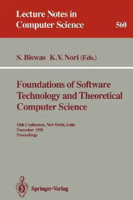 Cover of Foundations of Software Technology and Theoretical Computer Science