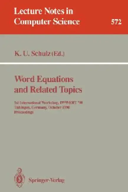 Cover of Word Equations and Related Topics