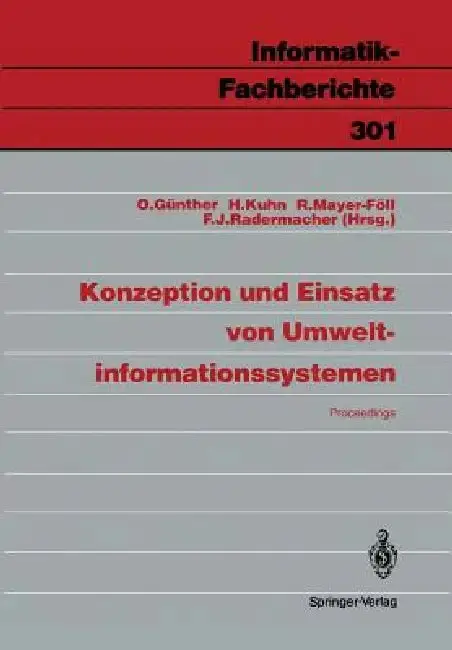Cover of Konzeption Und Einsatz Von Umweltinformationssystemen